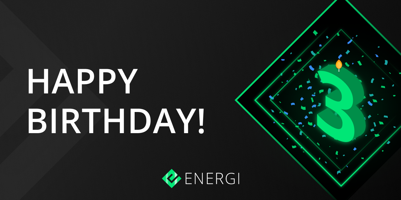 Energi Turns 3 Years Old!