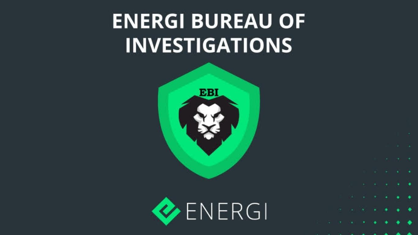 Energi Bureau of Investigations (EBI) lion shield graphic