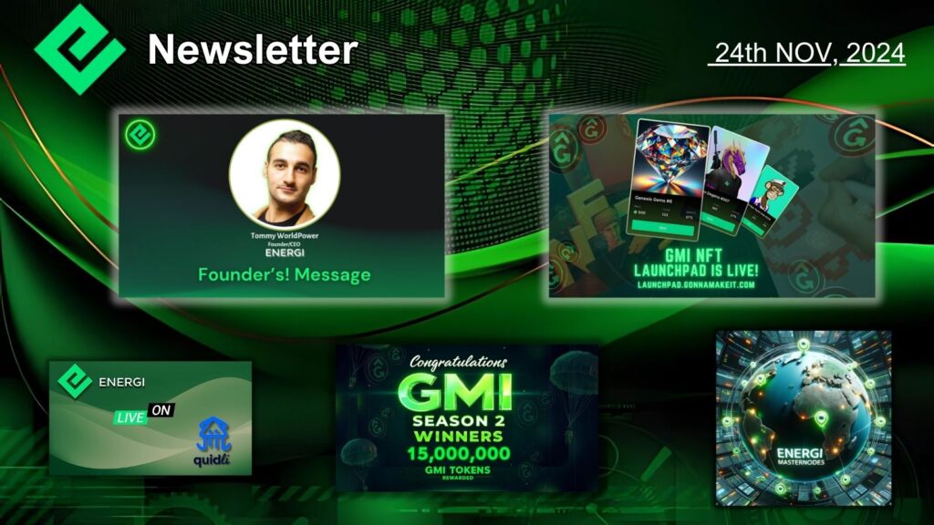 Energi Newsletter 24th Nov. 2024